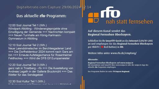 Capture Image rfo Regional Fernsehen Oberbayern HD 11552 H